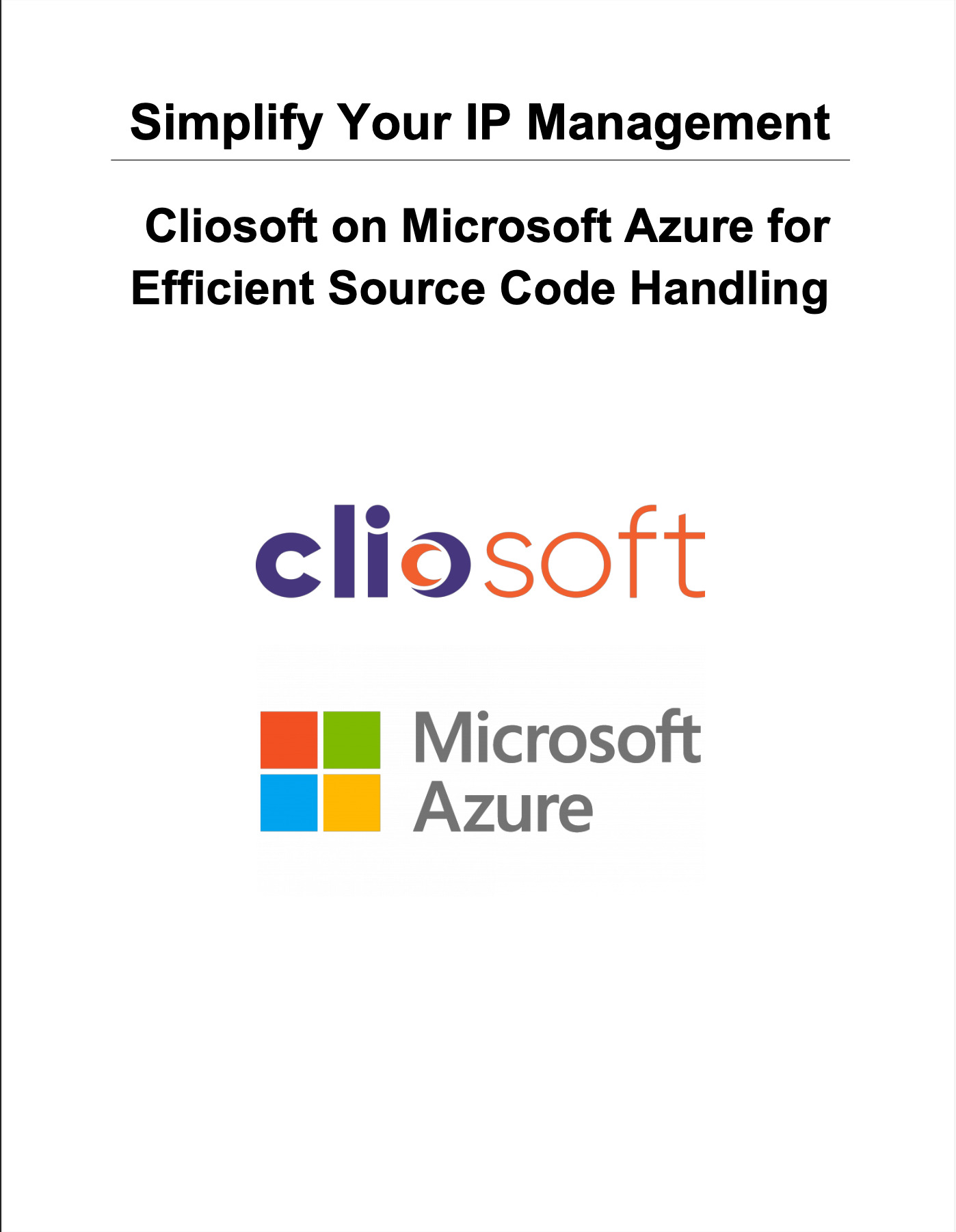 Simplify Your IP Management - Cliosoft On Microsoft Azure for Efficient Source Code Handling eBook